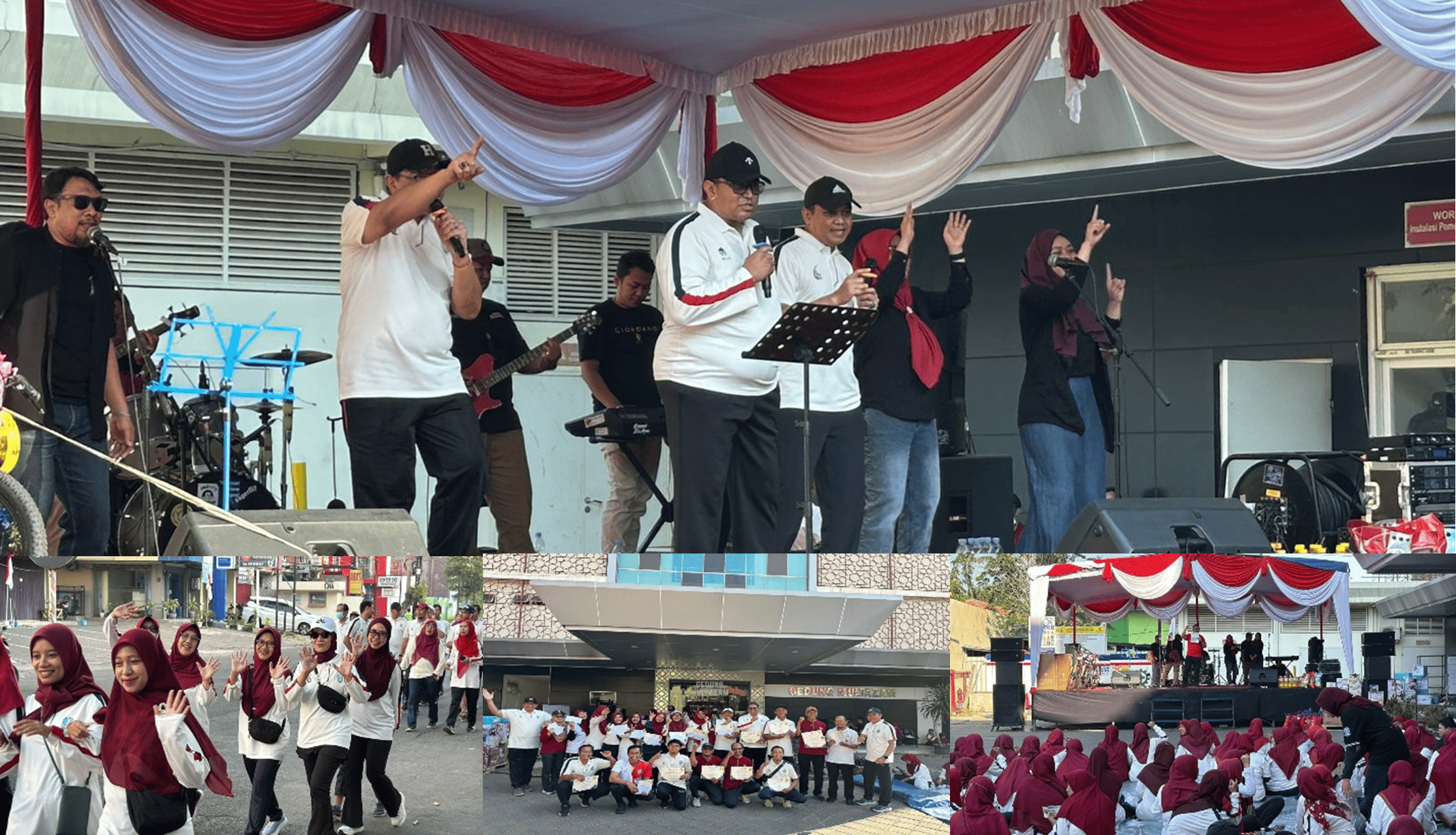 Puncak Peringatan HUT RI ke 81 di RSUD Haji Provinsi Jawa Timur Dimeriahkan RSHajj Band Reborn